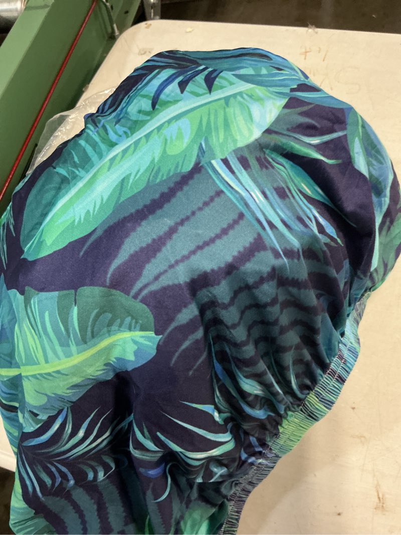 Condition photo showing Good Condition for pickynproud 8pcs patio cushion covers stretch outdoor couch cushions slipcovers replacement washable furniture protector with elastic bottom sofa chair seat cover, palm leaves palm leaves 8pcs