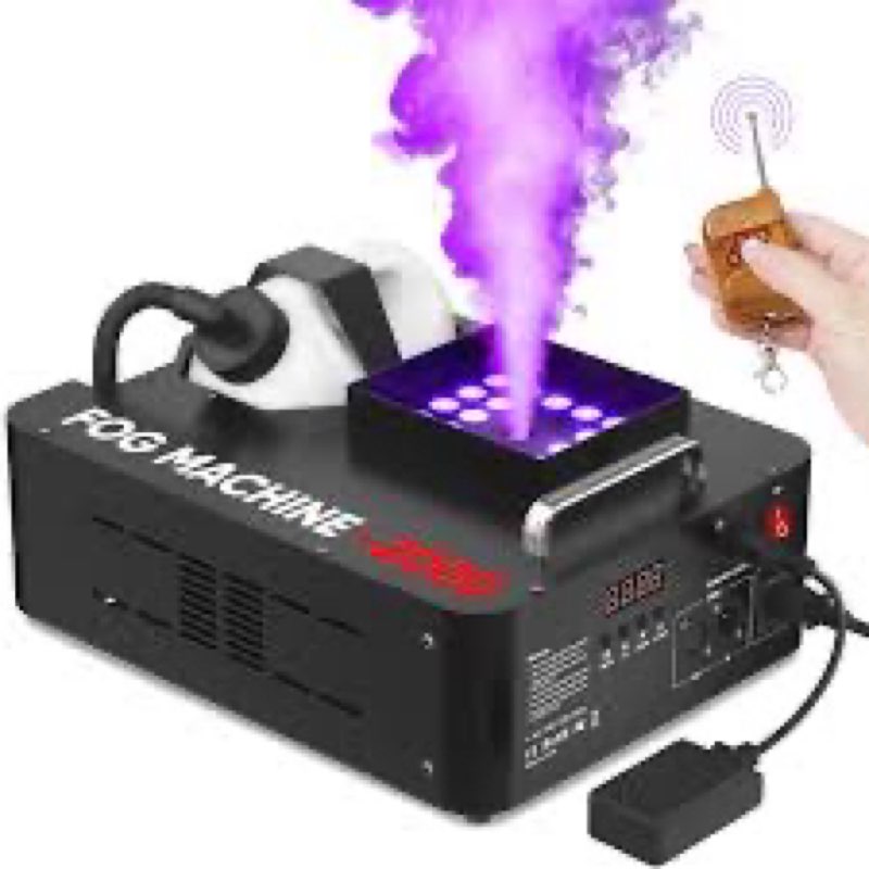 UPGREY 2000W Fog Machine with Lights, Smoke Machine Fog Outdoor and Indoor w/DMX, Wired and Remote C