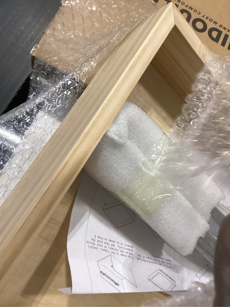 Condition photo showing Good Condition for 13''w x 21''d x 3''h pull out cabinet organizer, soft close wood kitchen drawer shelves finished assembled slide pantry shelvesin, for home kitchen dinner room(applicable width ? 14.5 inches?