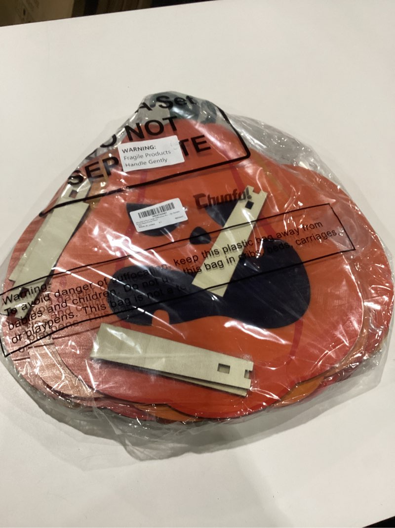 Condition photo showing Good Condition for Chunful 6 Pcs Thanksgiving Wooden Pumpkin Decoration Large Pumpkin Porch Standing Signs Thanksgiving Wooden Indoor Outdoor Decor for Home Front Door Stairs