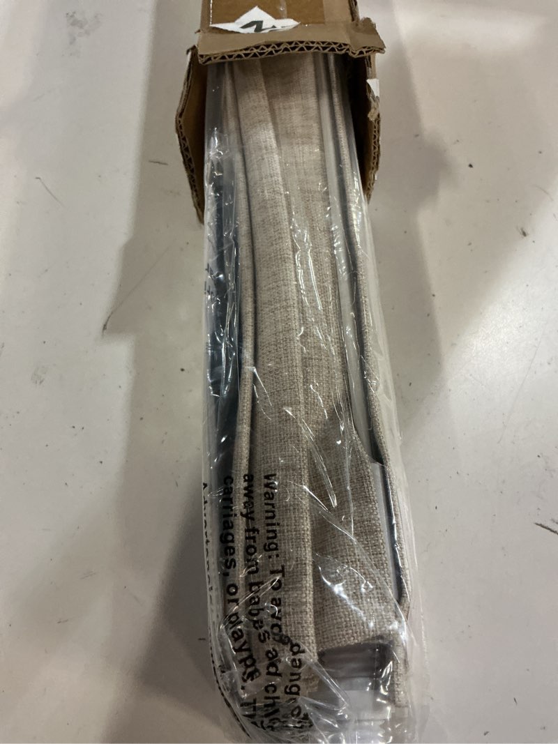 Condition photo showing New/Like New for lazblinds no tools no drill cordless roman shades for windows, blackout thermal insulated uv blocking window blinds, room darkening fabric blinds for indoor windows, 26'' w x 64'' h, beige blackout - beige 26" w x 64" h