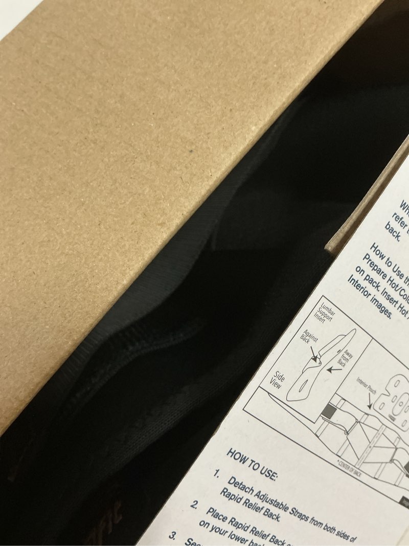 Condition photo showing New/Like New for copper fit rapid relief hot or cold back support - one size fits most