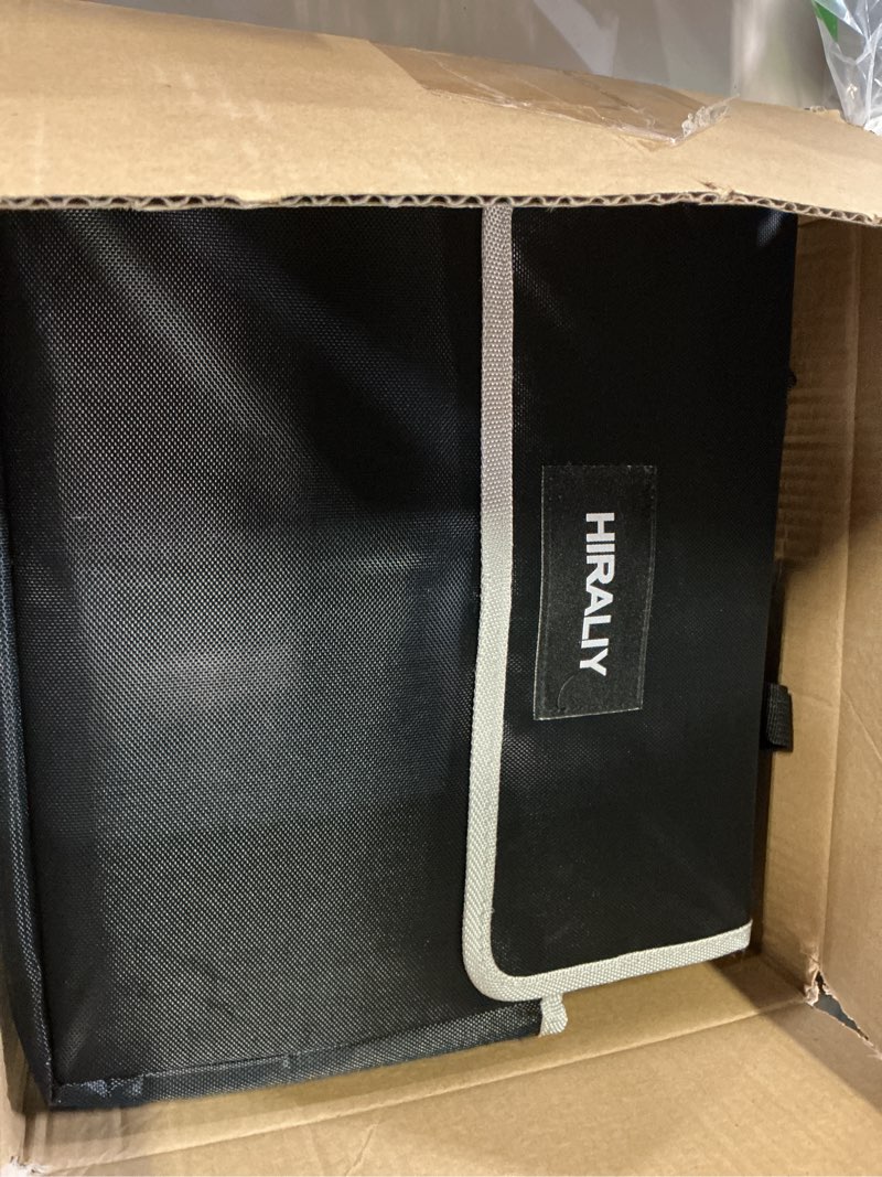 Condition photo showing New/Like New for hiraliy 4 in 1 car trunk storage organizer with leakproof cooler bag, multi-compartment foldable trunk storage box for car truck suv black