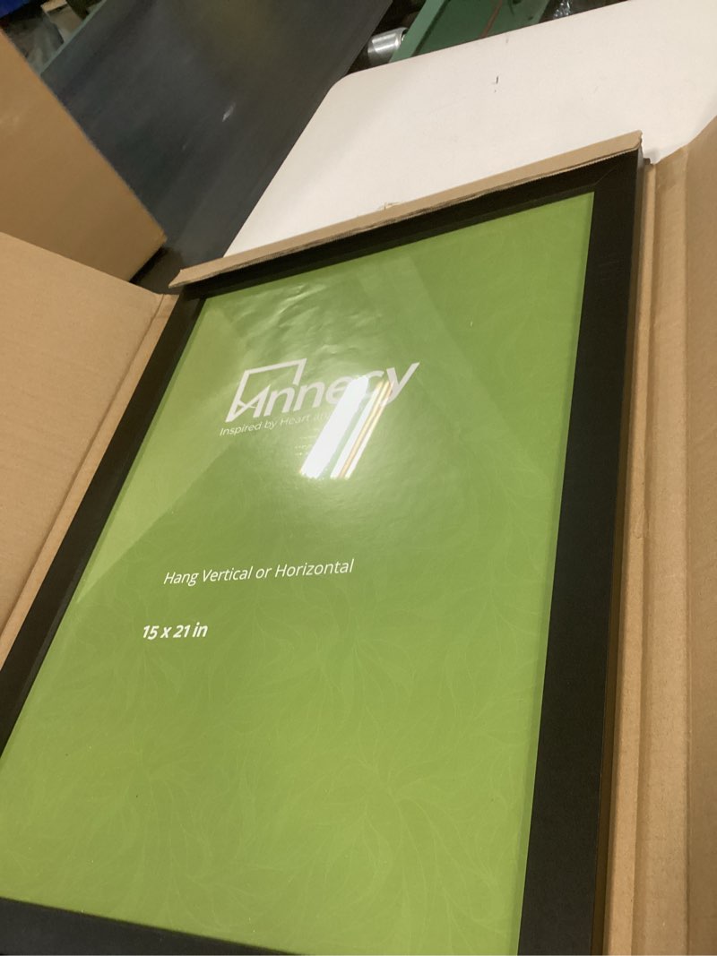 Condition photo showing Good Condition for Annecy 15x21.25 Picture Frame Black?1 Pack?, 15 x 21.25 Picture Frame for Wall Decoration, Classic Black Minimalist Style Suitable for Decorating Houses, Offices, Hotels