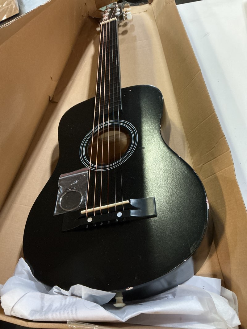 Condition photo showing As Is for CB SKY 30" Wooden Black Acoustic Guitar for Kids/Boys/Girls/Beginners/Guitar for age 3-5-9 (Black) Pink-4