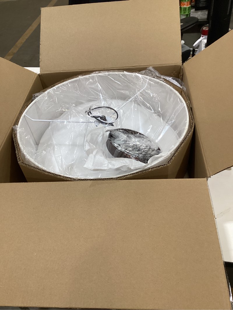 Condition photo showing New/Like New for Bargeni Semi Flush Mount Ceiling Light Fixture,16 inch Drum Flush Mount Ceiling Light,Modern Light Fixtures Ceiling Mount with Oil Rubbed Bronze Finish,Semi Flush Ceiling Light for Bedroom,Living Room Oil-Rubbed Bronze 16 inch