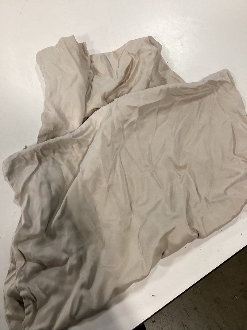 Condition photo showing As Is for 100% mulberry silk pillowcase, king, champagne