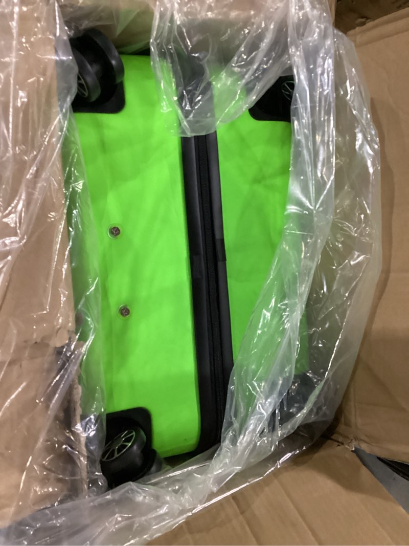 Condition photo showing New/Like New for New luggage set green Suitour Luggage 3 Piece Sets Hard Shell Luggage Set with Spinner Wheels, TSA Lock, 20 24 28 inch Travel Suitcase Sets, Lime Green