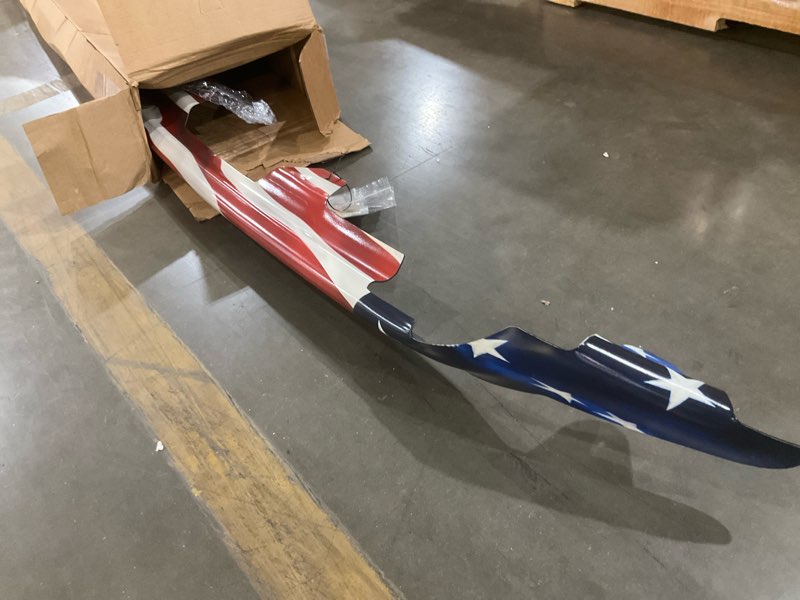 Condition photo showing As Is for husky liners hood protector w/american flag | fits 2011-2016 ford f-250/f-350/f-450/f-550 super duty, high profile/bug shield - 1 pc., multi-colored-usa | 2818059
