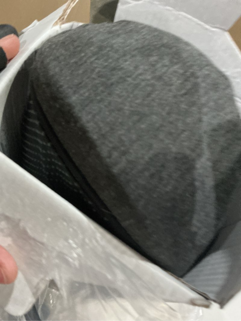 Condition photo showing Good Condition for ergonomic seat cushion with adjustable strap, memory foam office chair seat cushion with l-shaped design, car seat cushion fits for truck driver semi truck, gaming chair, desk, dark gray