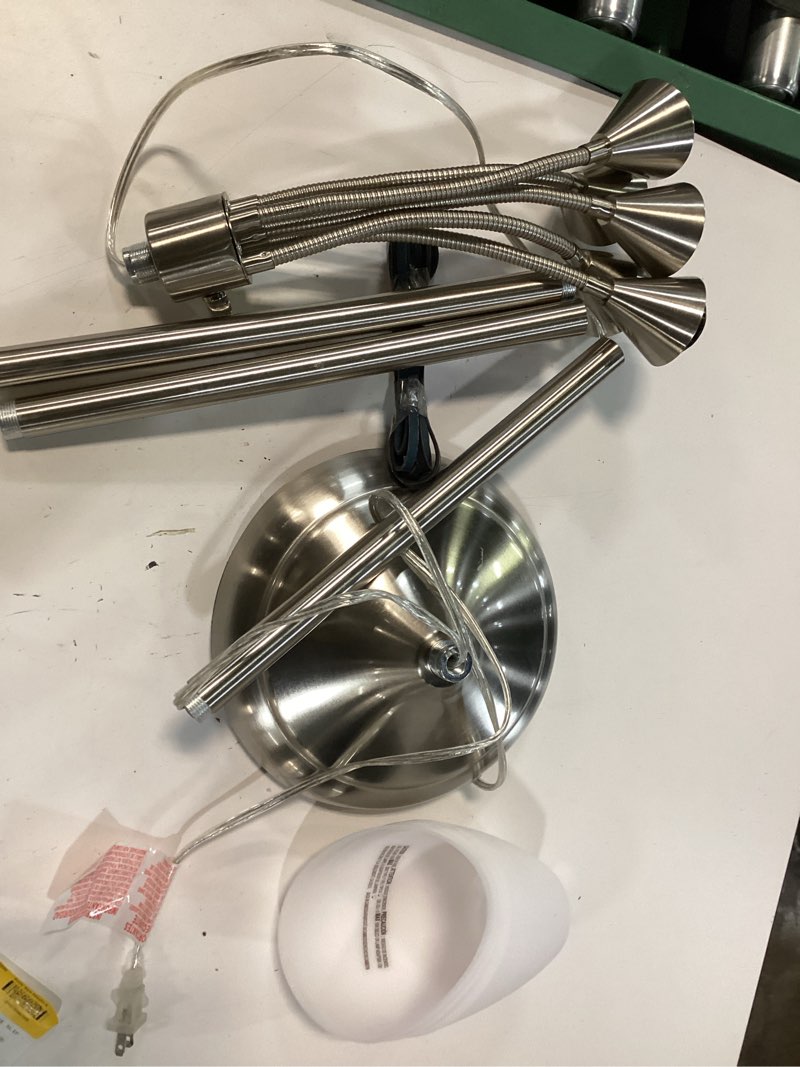 Condition photo showing As Is for hampton bay 5-light brushed nickel tree floor lamp