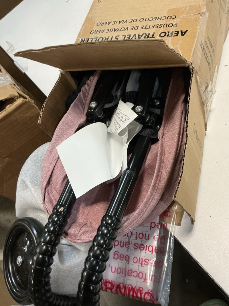 Condition photo showing Good Condition for Dream On Me Aero Travel Umbrella Stroller, One-Hand Quick Fold, 3-Point Safety Harness, Dual Brakes, Adjustable Removable Canopy, Lightweight Compact & Space-Saving for Infants and Toddlers – Pink