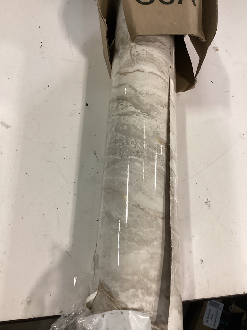 Condition photo showing Good Condition for veelike wide 32''x354'' beige gold marble contact paper for countertops peel and stick waterproof countertop vinyl wallpaper for kitchen bathroom glossy marble wallpaper peel and stick for walls table 32" x 354" beige gold