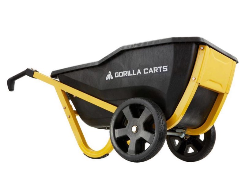 7 cu. ft. evolution poly garden cart, impact resistant poly tub, 12 in. solid wheels, stable and easy to use design