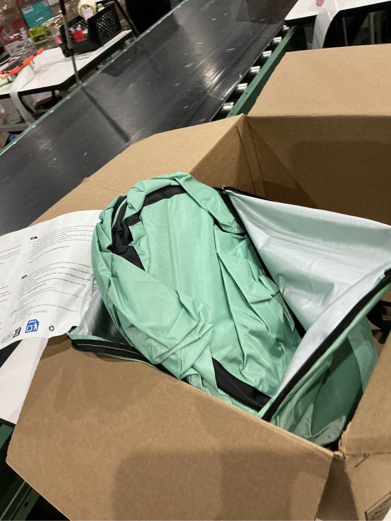 Condition photo showing As Is for glymnis pop up beach tent beach shade tent for 1-4 persons sun shelter upf 50+ enclose zipper door portable easy up beach tent green for 3-4 person