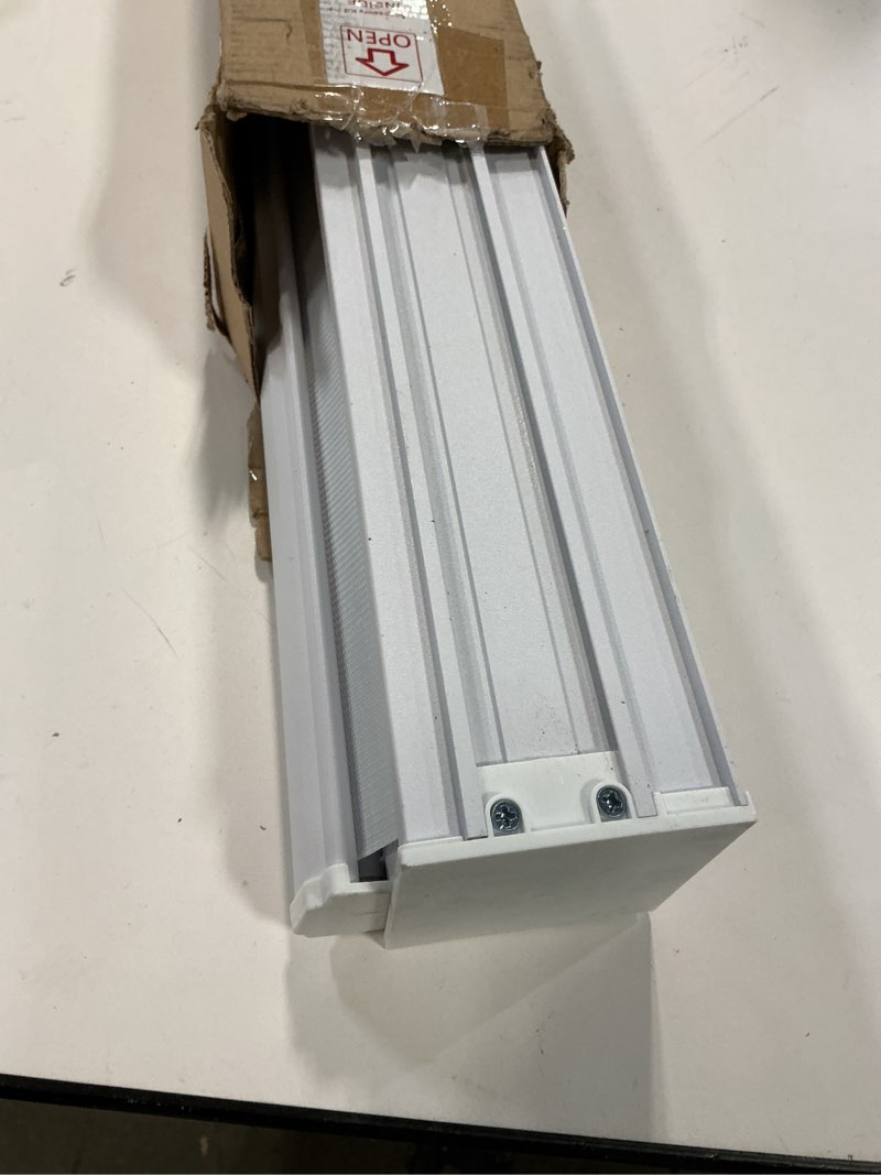 Condition photo showing As Is for Joydeco Cordless Zebra Blinds (Pro), Dual Layer Light Control Zebra Blinds for Windows, Light-Proof Aluminum Cover, Free-Stop Roller Shades for Home & Office (White, 42" W x 75" H) White 42"W x 75"H