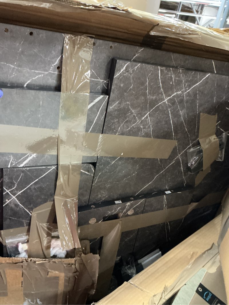 Condition photo showing As Is for Nero Marquina 18x18 Marble Tile | Honed