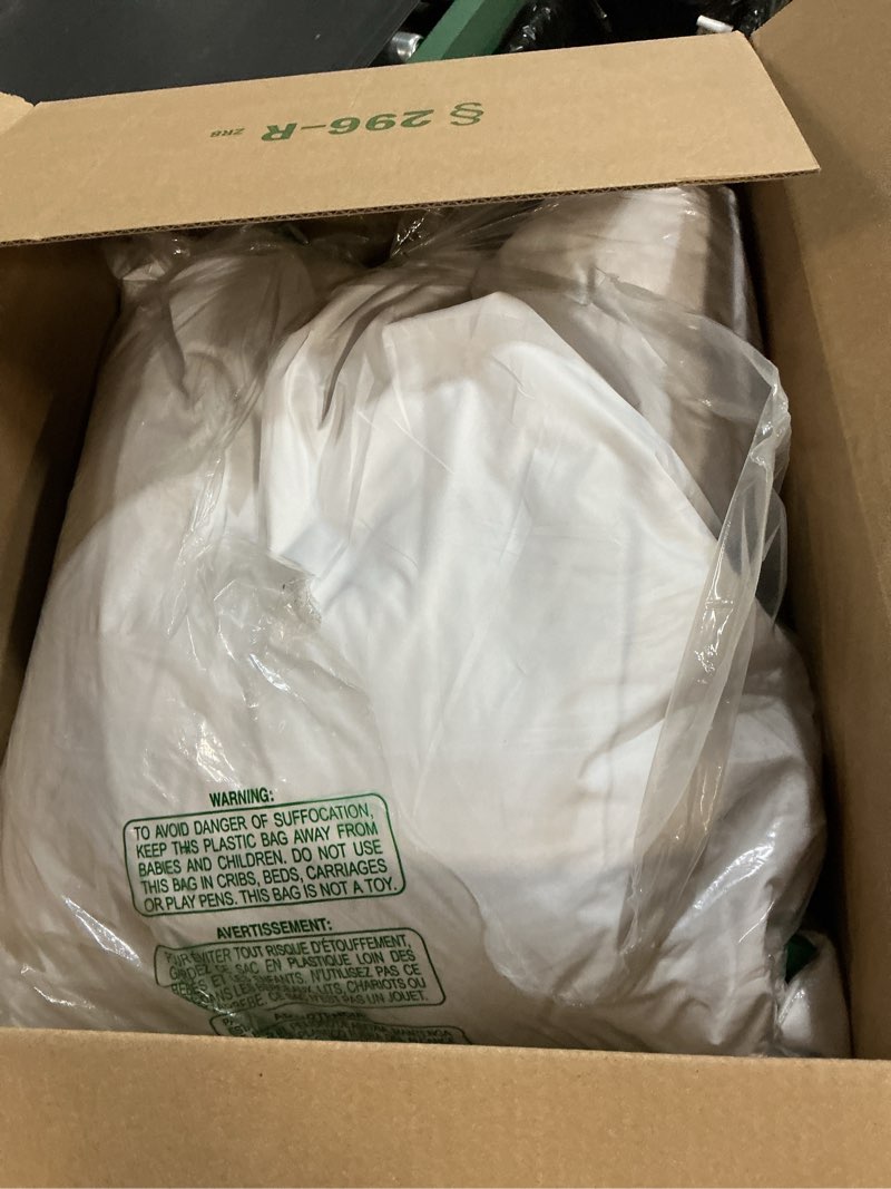 Condition photo showing As Is for puredown® Natural Feather Down Throw Pillow Inserts 20 x 20 (Set of 2, White), Décor Pillow for Couch, Chairs, Office, Apartments 20x20 Inch (Pack of 2) Classic White