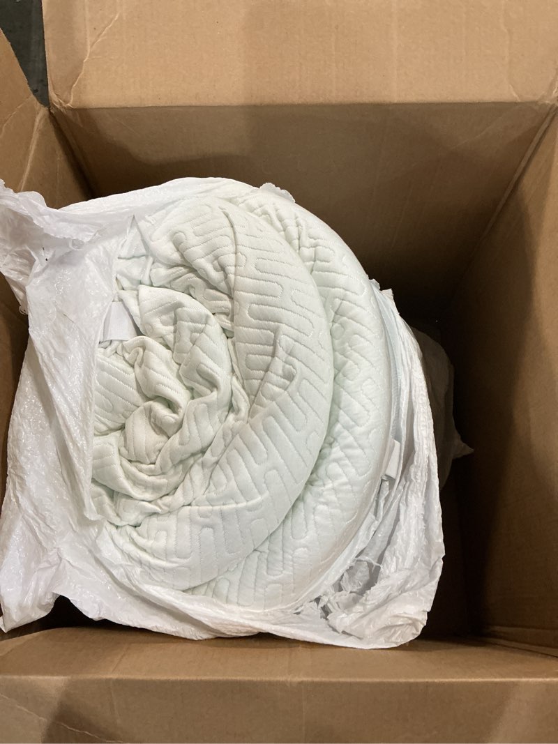 Condition photo showing Good Condition for 3 Inch Gel Memory Foam Mattress Topper Full Size High Density Cooling Pad Pressure Relief Bed Topper (with Removable & Washable Bamboo Cover) Full 3 Inch White