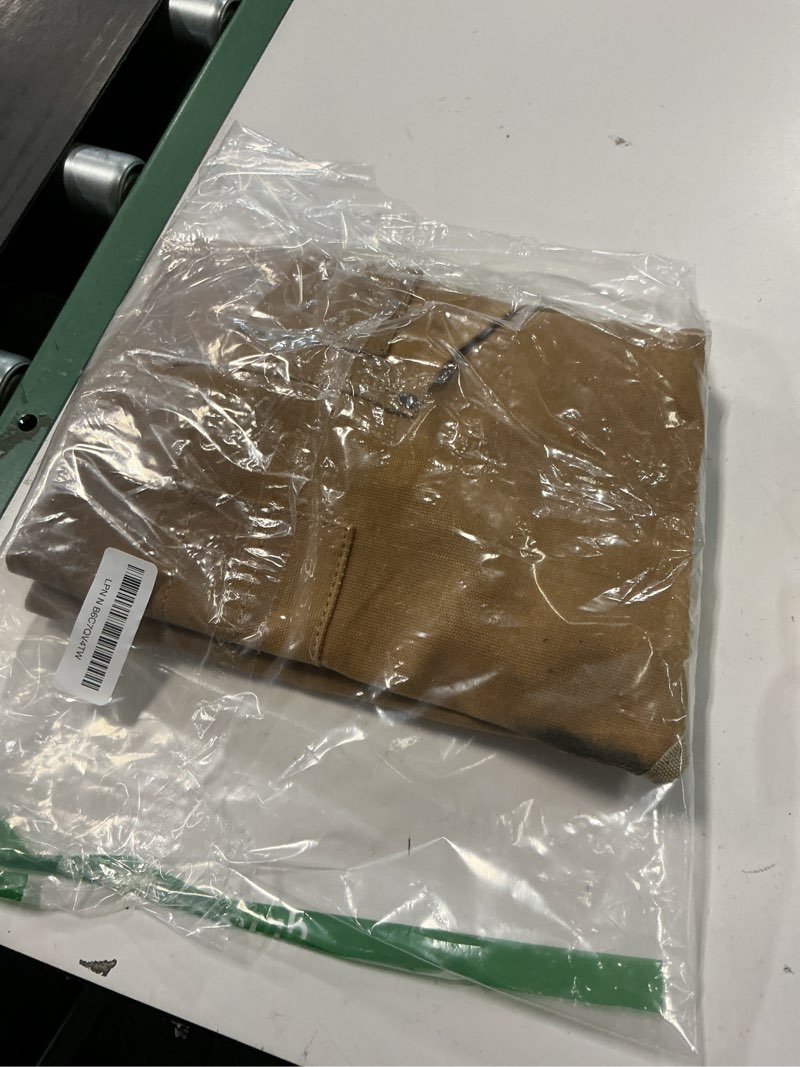 Condition photo showing Good Condition for Woodworking Apron for Men, Shop Apron 20 oz Canvas Work Apron with 9 Tool Pockets, Heavy Duty Wood Working Workshop Bib Apron for Carpenter Woodworker Blacksmith, Men Gift, Adjustable to S- 3XL, Khaki