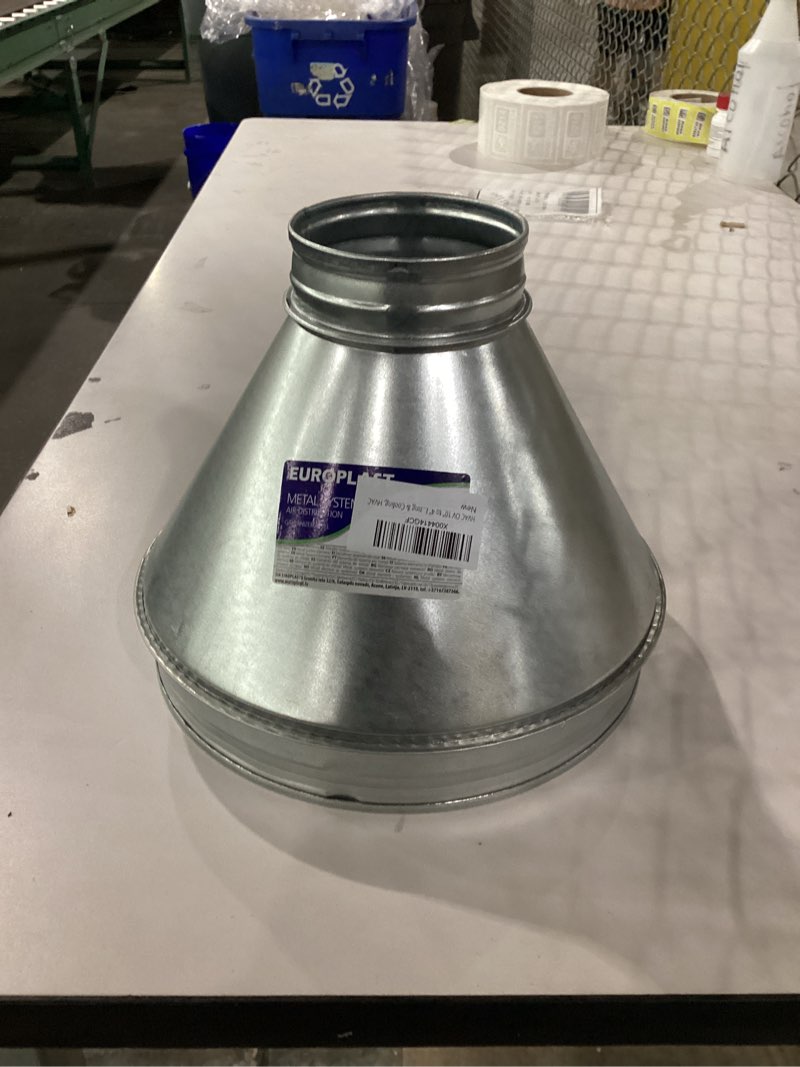 Condition photo showing New/Like New for 10" to 4" Inch Round Duct Reducer - Male Fit Galvanized Steel Pipe Increaser - Coupling for Round Duct Ventilation Systems - Heating & Cooling, HVAC 10" Inch to 4" Inch