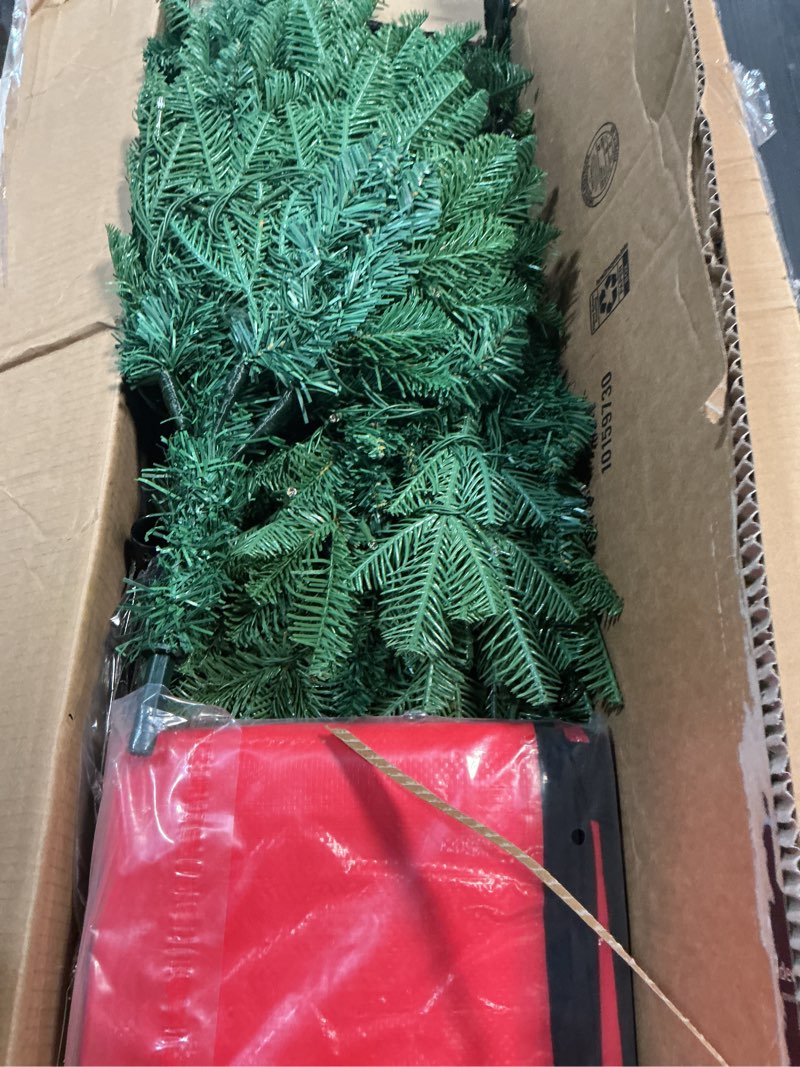Condition photo showing Good Condition for pre-lit artificial christmas tree 6ft, luxury full xmas tree with 300 led lights, 1000 pe&pvc branch tips, switchable warm white or colorful with remote control, 9 modes, metal stand green