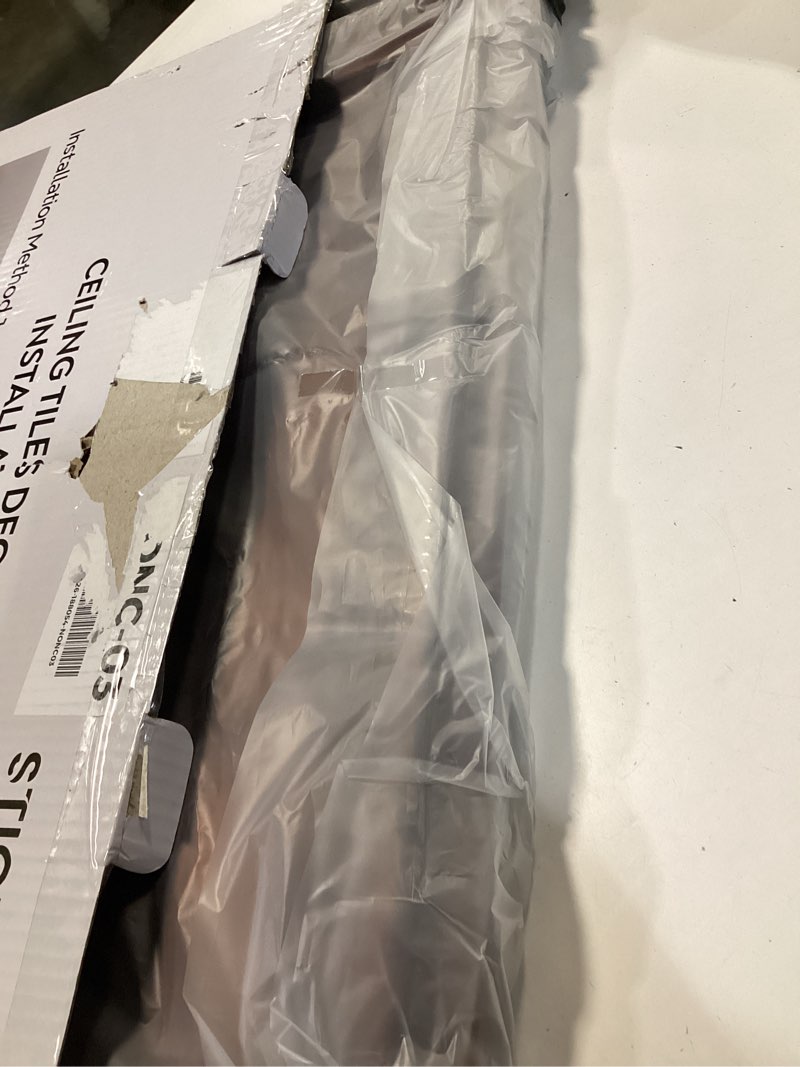 Condition photo showing Good Condition for STICKGOO Glue Up Ceiling Tiles, 24x24 Inch PVC Decorative Drop Ceiling Tile Antique Copper 48 Sq. Ft, Pack of 12 Tiles 24"x24" Antique Copper