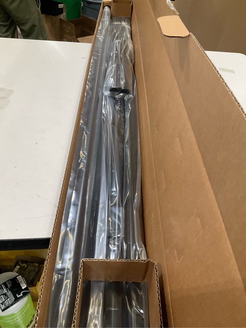 Condition photo showing New/Like New for ivilon window curtain rod end cap - 1 inch pole. 120 to 240 inch. black 120 to 240 in.