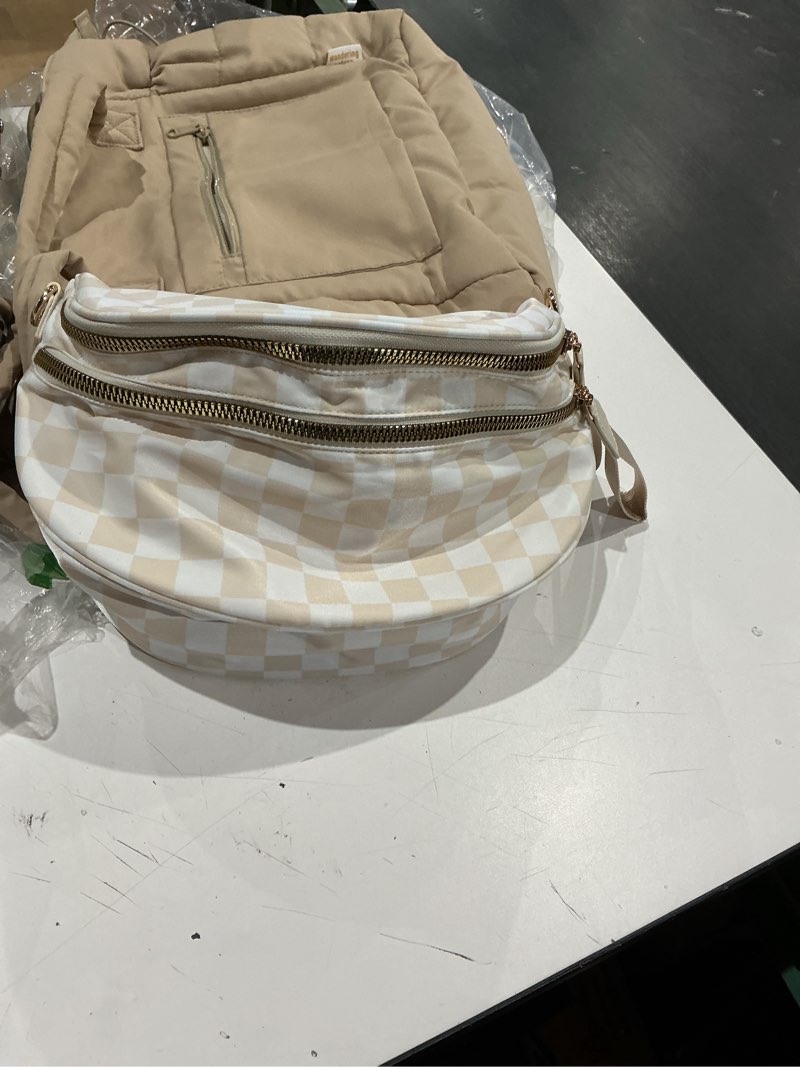 Condition photo showing Good Condition for emmafy gofree -the roomiestcrossbody for women, roomy checkered nylon purse, travel hobo & bum bag