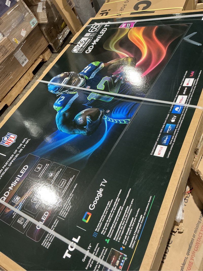 Condition photo showing Good Condition for tcl 65 inch class qm6k series | mini led qled 4k hdr | 65qm6k, 2025 model | 120hz-144hz high brightness smart google tv dolby atmos onkyo audio | voice remote alexa gaming streaming television