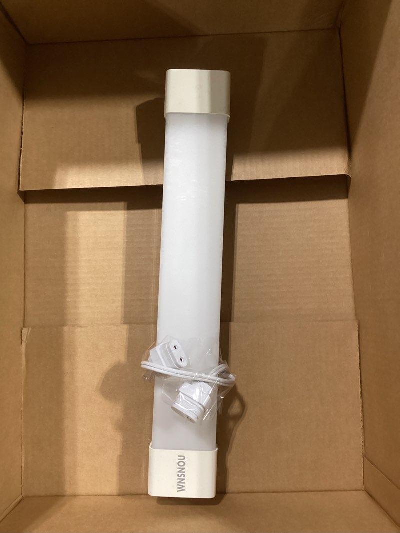 Condition photo showing As Is for LED Tube Light Fixture with Plug, 2FT 2000LM 5000K Utility Shop, Linkable Cabinet for Garage, Kitchen, Bathroom, Closet, Office - 2Ft, Triproof, White 2FT/With Plug