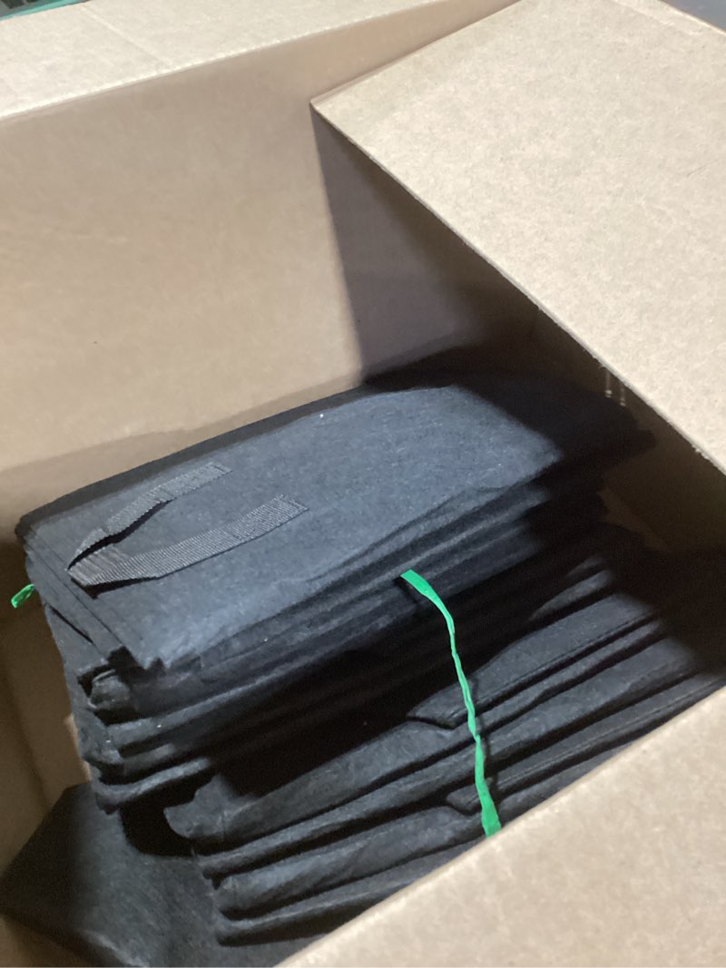 Condition photo showing Good Condition for 12-pack 10 gallon thickened non-woven grow bags, aeration fabric pots with handles 10 gallons