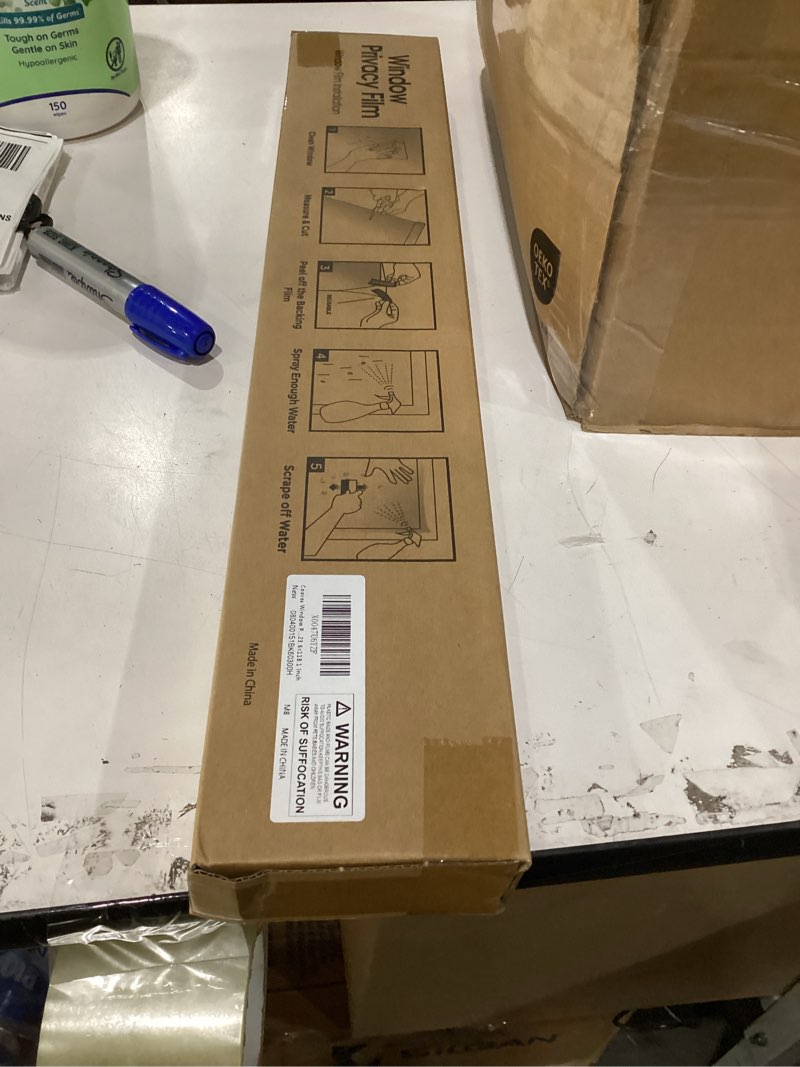 Condition photo showing New/Like New for Coavas One Way Window Privacy Film, Reflective Window Tint for Home See Out Not in, Sun Blocking Anti UV Static Cling Glass Windows Door Coverings for Winter, 23.6x118.1 Inch Black-silver 23.6 x 118.1 Inch