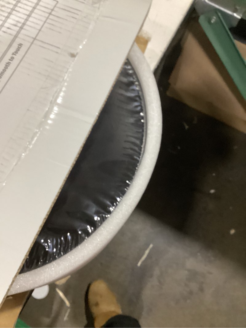 Condition photo showing New/Like New for black round toilet seat natural wood toilet seat with zinc alloy hinges, easy to install also easy to clean, scratch resistant toilet seat by angol shiold (round, black) round black