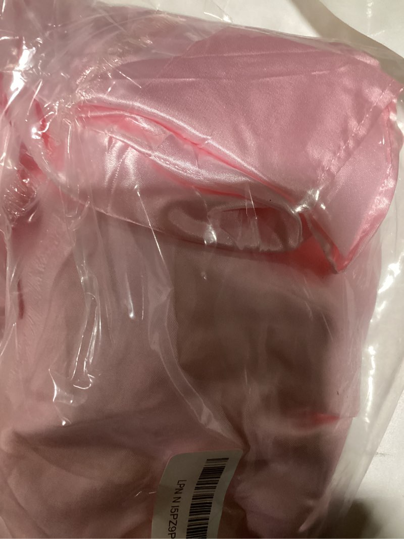 Vonty Ruffle Tablecloth Pink Satin Tablecloth - 60" x 120", Silky Table Cloth Rectangle Scalloped Ta