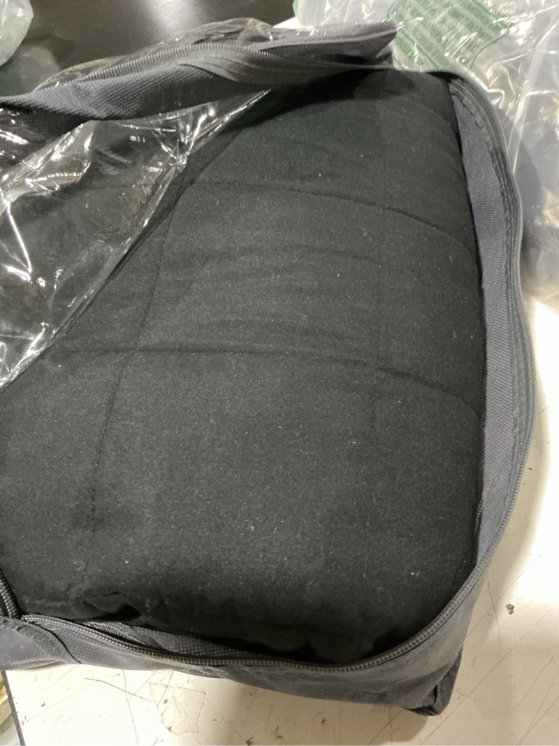 Condition photo showing Good Condition for weighted blanket for adults 15lbs, queen size heavy blanket for 125-180lbs, weighted throw blanket with premium glass beads, soft thick blanket for adult all-season, 60 x 80 inches, black black 60" x 80" 15lbs