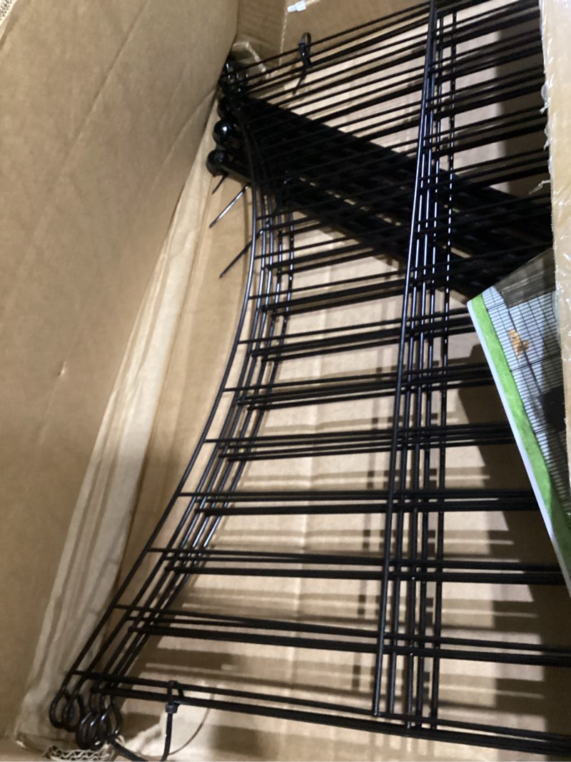 Condition photo showing Good Condition for 5 panels no dig dog fence outdoor for yard, 40 in(h) x 12 ft(l) decorative tall garden fence animal barrier, rustproof metal wire garden edging and borders, temporary fencing stakes 5 panels-40 in(h) x 12 ft(l)