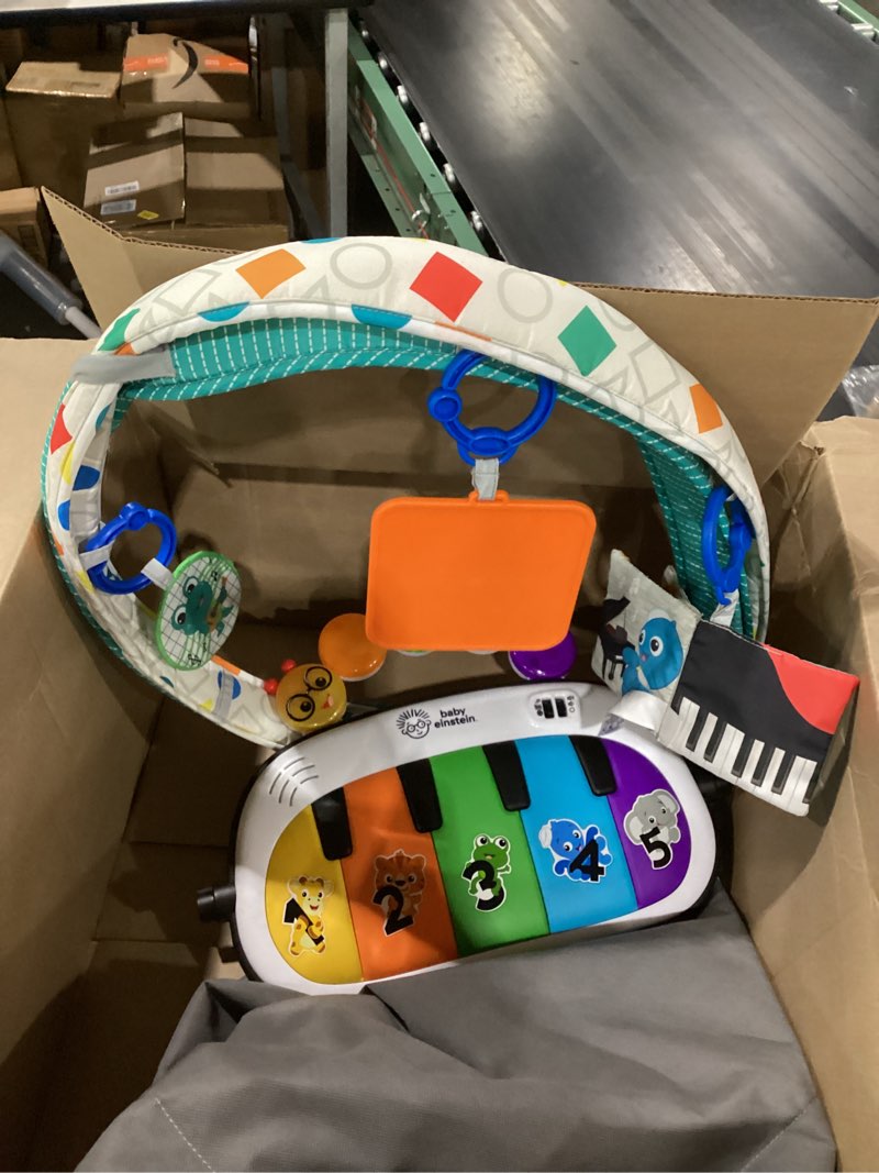 Condition photo showing As Is for baby einstein 4-in-1 kickin' tunes music and language play gym and piano tummy time activity mat kickin tunes 4-in-1 mat
