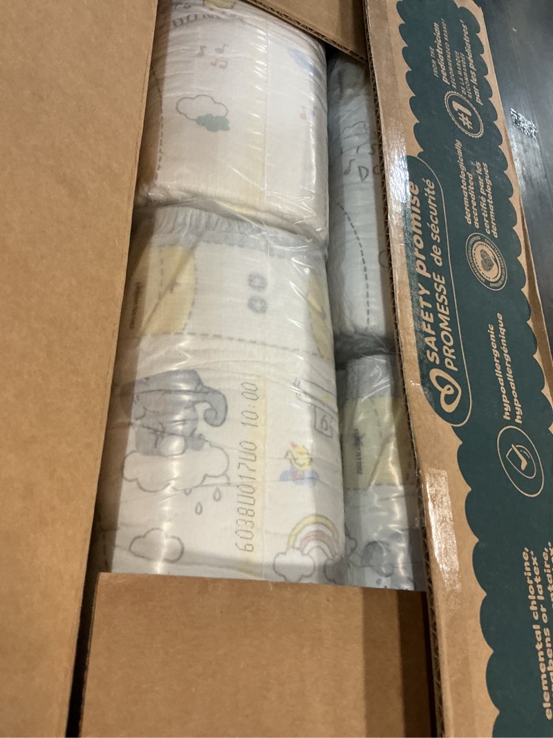 Condition photo showing New/Like New for pampers swaddlers diapers, size 6 (23-44 lbs), 108 count, absorbent, keeps baby dry and comfortable, skin safe disposable baby diaper (packaging may vary) size 6 108