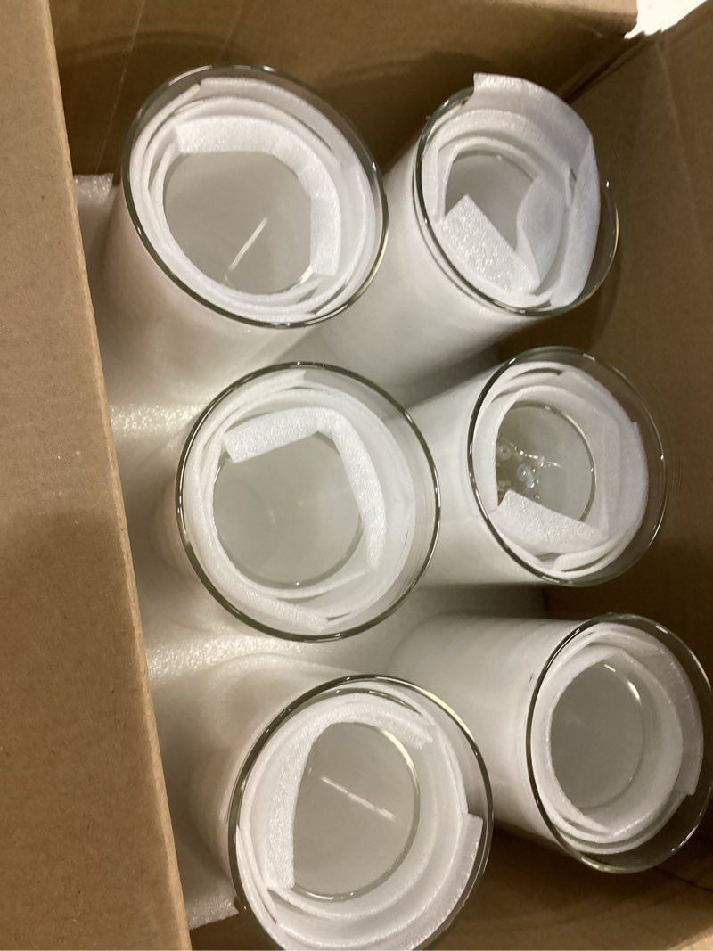 Condition photo showing Good Condition for 24pcs glass cylinder vases for centerpieces,clear flower vases for wedding decorations and indoor home decor, hurricane candle holder for table shelf, party 24pack(4+4+5+6inch) 24