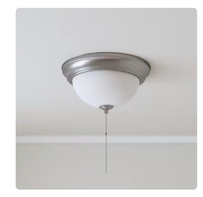 100+ bought last week project source 11-in brushed nickel indoor 1 -light flush mount light with frosted glass