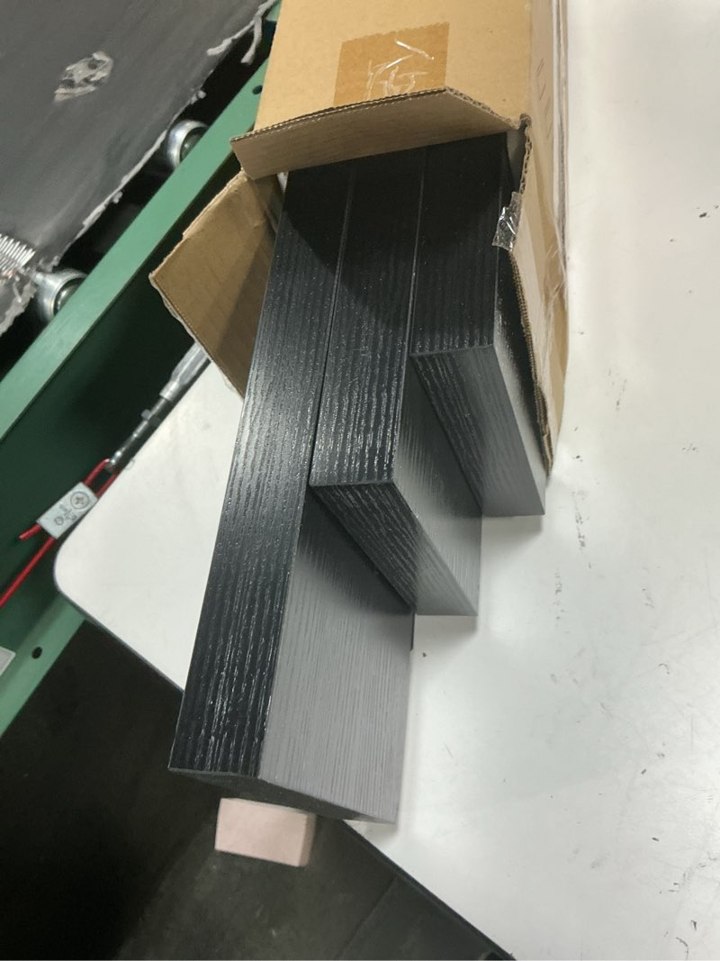 Condition photo showing Good Condition for amada homefurnishing floating shelves black, wall shelves with invisible brackets for bedroom, bathroom, living room, kitchen, set of 3 - amfs07 black 15.7 inches