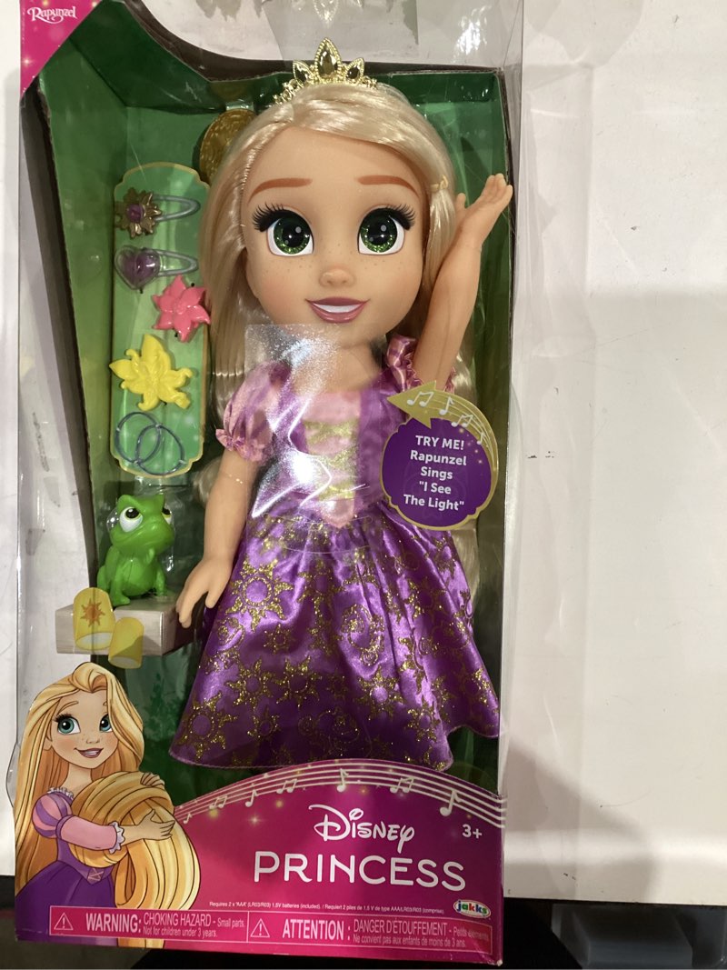 Condition photo showing New/Like New for disney princess rapunzel doll - singing friend rapunzel & pascal - sings 'i see the light' and talks!, 35cm/13.78''