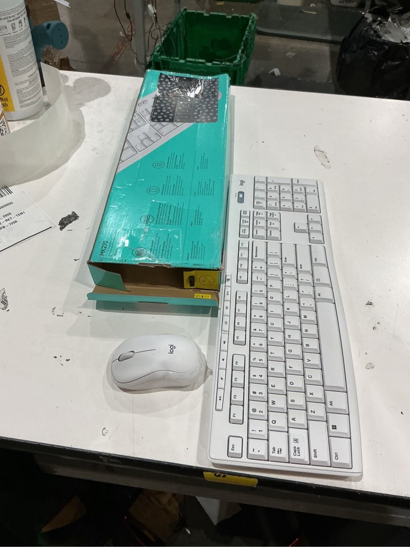 Condition photo showing Good Condition for logitech mk270 wireless keyboard and mouse combo for windows, 2.4 ghz wireless, compact mouse, 8 multimedia and shortcut keys, 2-year battery life, for pc, laptop - off white