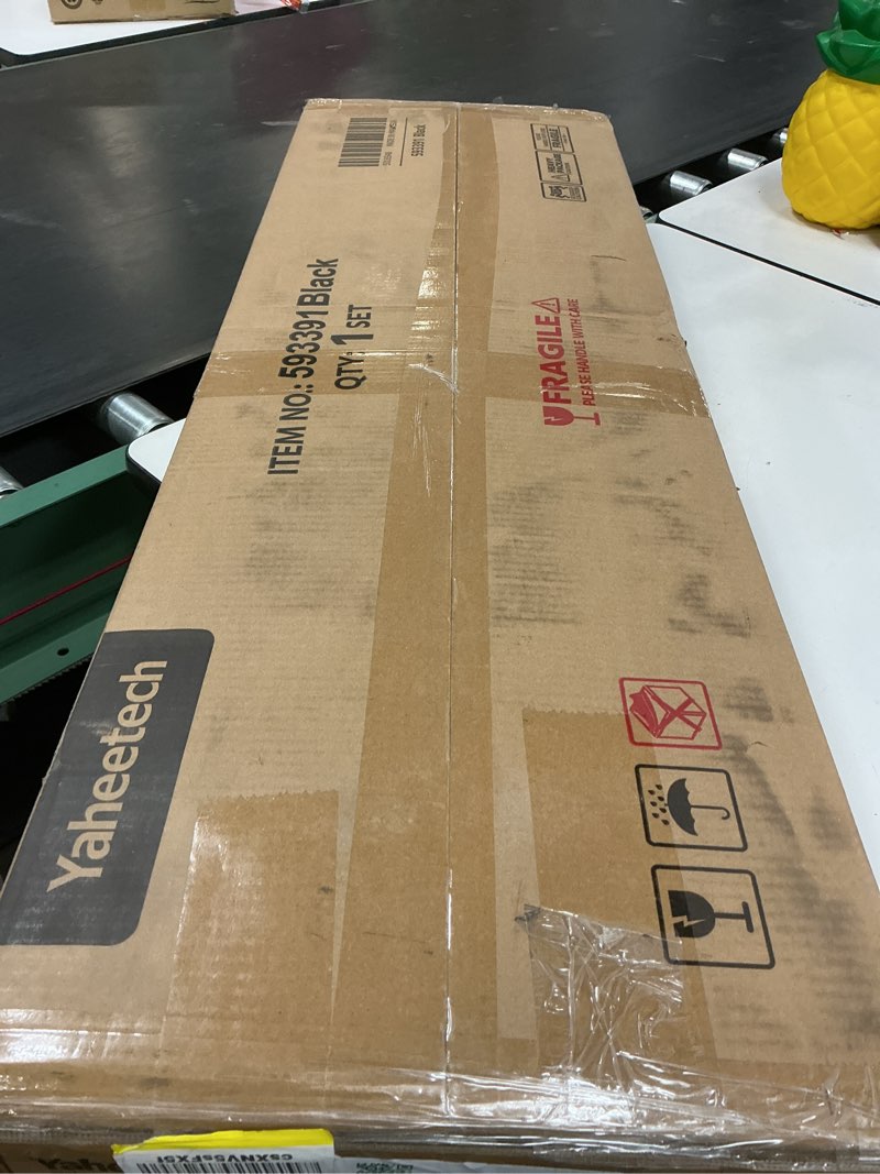 Condition photo showing New/Like New for Yaheetech Console Table for Entryway, 2 Tier Entryway Table Bookshelf Accent Table w/Storage Shelf Living Room Entry Hall Foyer Table Furniture, Black,X-Design Black 40 x 11.8 x 32’’ (LxWxH)