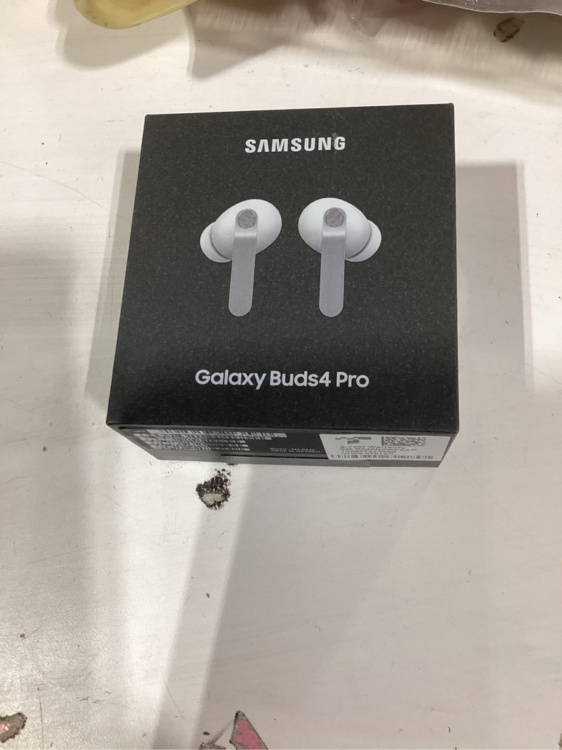 Condition photo showing New/Like New for samsung galaxy buds 4 pro (2026) ai true wireless bluetooth earbuds, hi-res audio, 2-way speaker, anc 2.0, optimized comfort, ip57, live translation, white [us version, 2 yr warranty] white galaxy buds4 pro