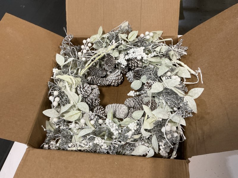 Pinkpum 20'' Wreath for Front Door, Porch, Window - Green Decor for Home, Farmhouse - Spring, Summer, Fall, All Seasons 1 20\"