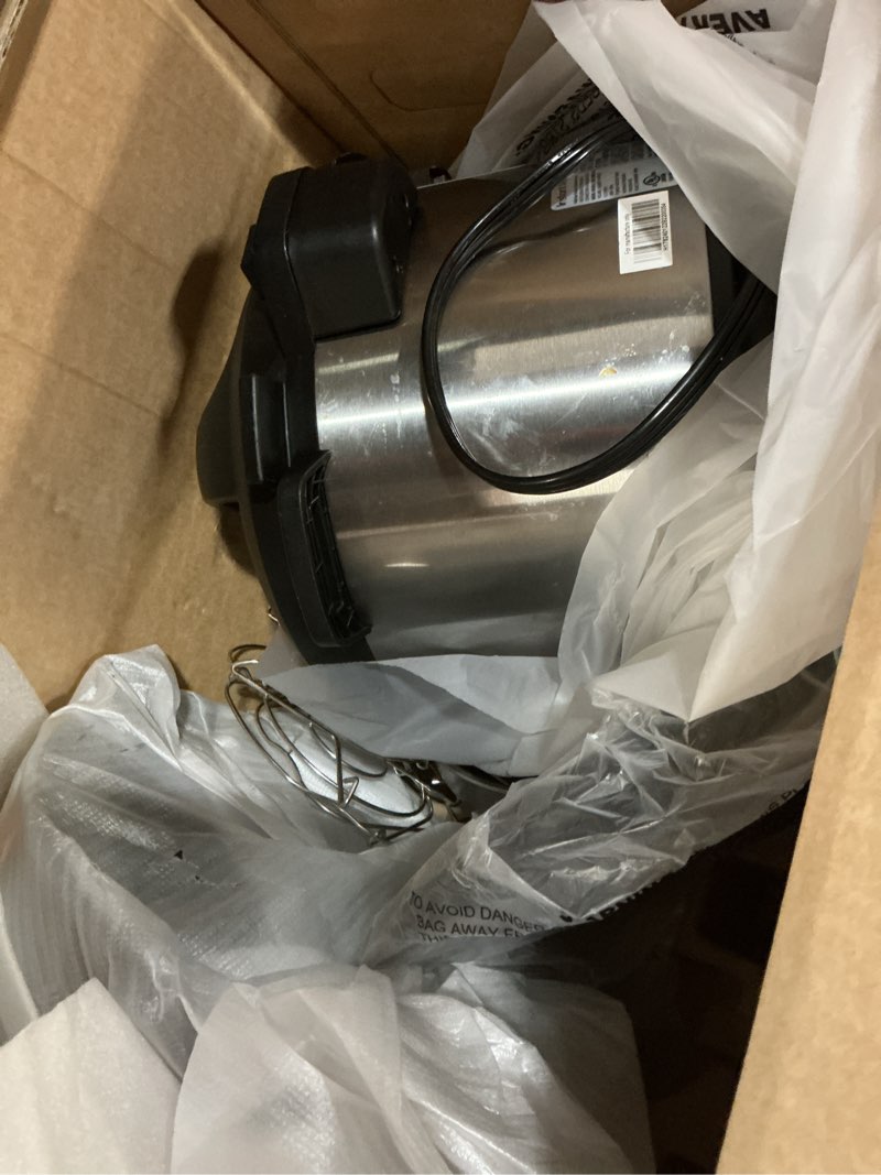 Condition photo showing As Is for instant pot pro crisp 11-in-1 air fryer and electric pressure cooker combo with multicooker lids that air fries, steams, slow cooks, sautés, dehydrates, & more, free app with over 800 recipes, 8 quart 8 quarts