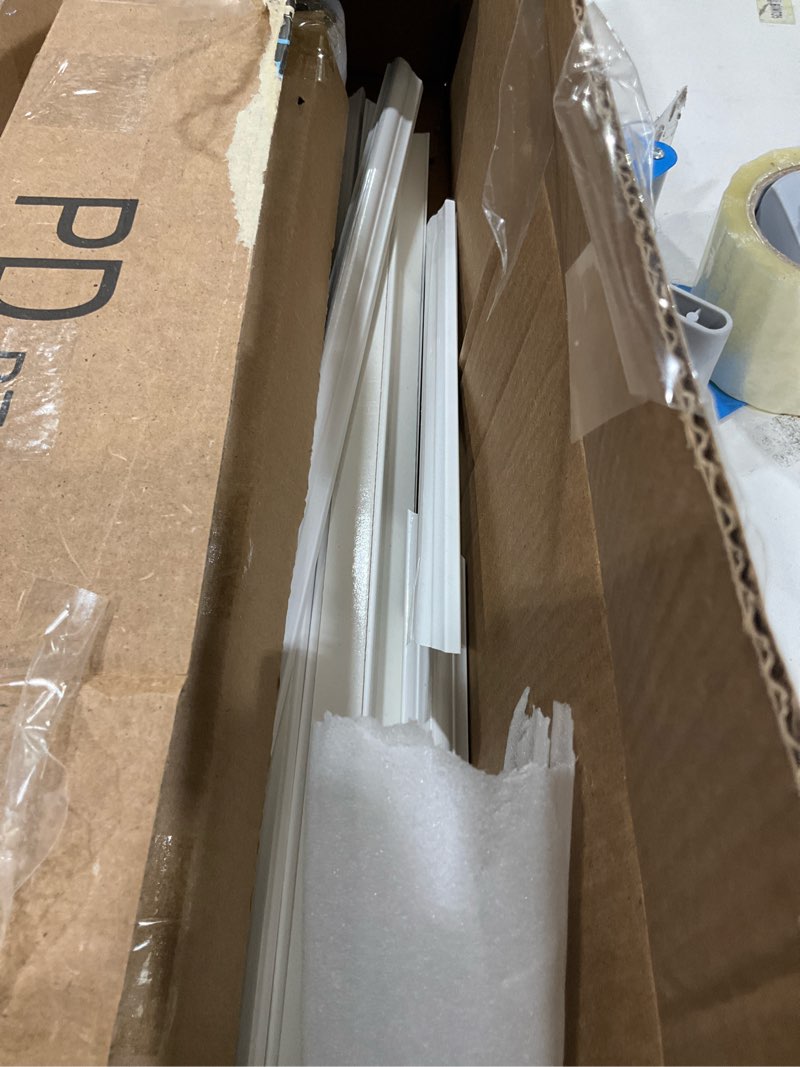 Condition photo showing Good Condition for coukiu pre-cut 3 set peel and stick wall molding trim kit, 12" x24" premade wainscoting panels, self adhesive moulding panel for interior walls picture frame 12"x24" 3-frame,white