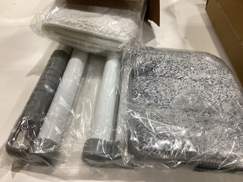 Condition photo showing Good Condition for baseboard cleaner tool with handle, delux baseboard cleaner with extendable long handle, 4 reusable cleaning pads wall cleaner for baseboards cleaning, ceiling, wall, floor, shower bathroom kitchen gray